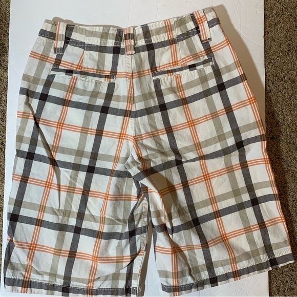 Men’s Aeropostale size 29 100% cotton shorts in brown, orange, & cream stripes - Picture 5 of 5